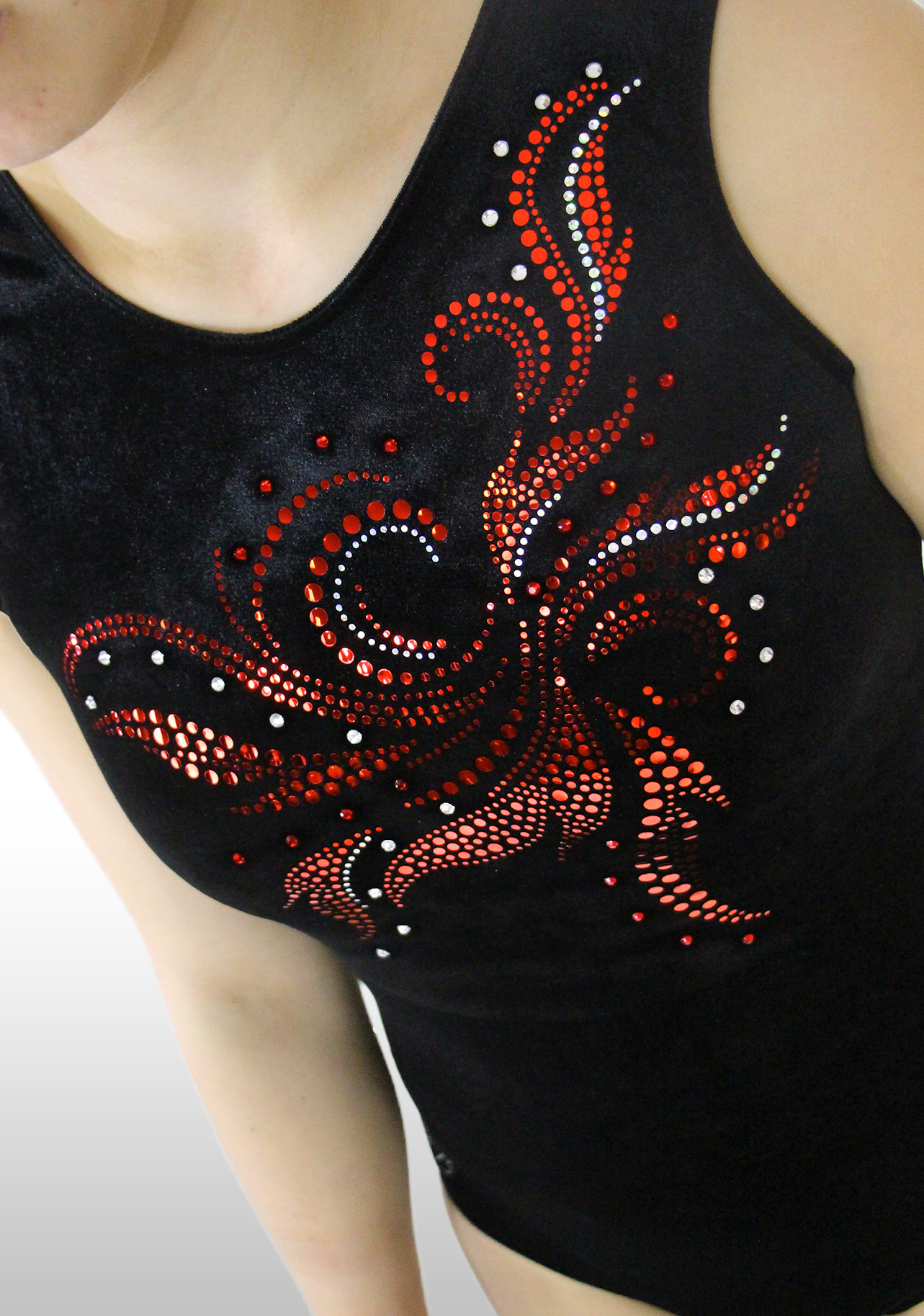 Turnpakje K904 zwart / rood