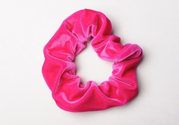 Wokkel donker roze gladde velours