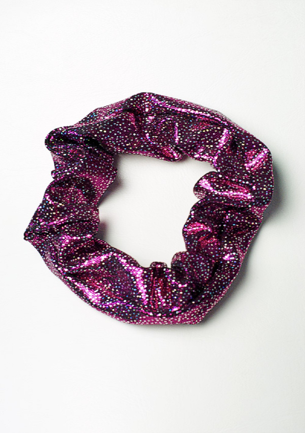 Haarwokkel wetlook aubergine/zilver