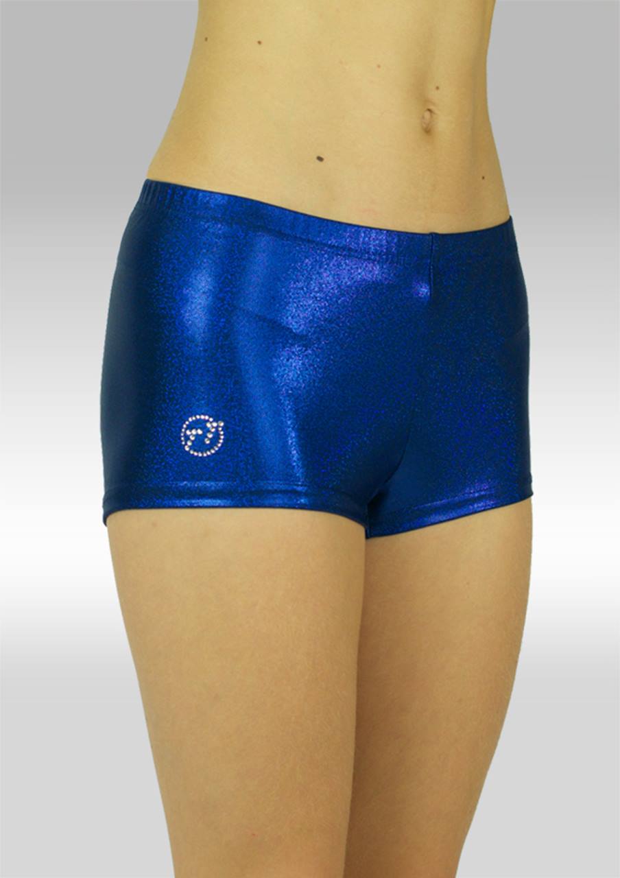 hotpants metallic marineblauw