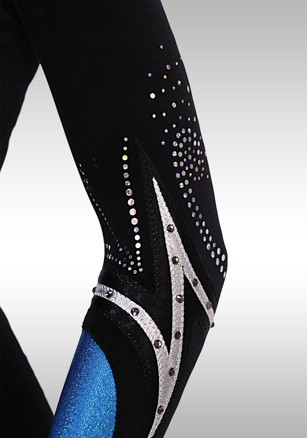 Turnpakje V687 zwart/ turquoise