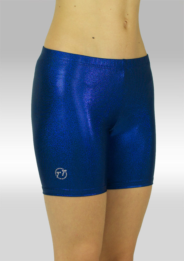 legging kort metallic marineblauw