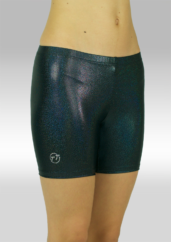 legging kort metallic zwart